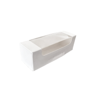 cutie ecler carton alba cu fereastra